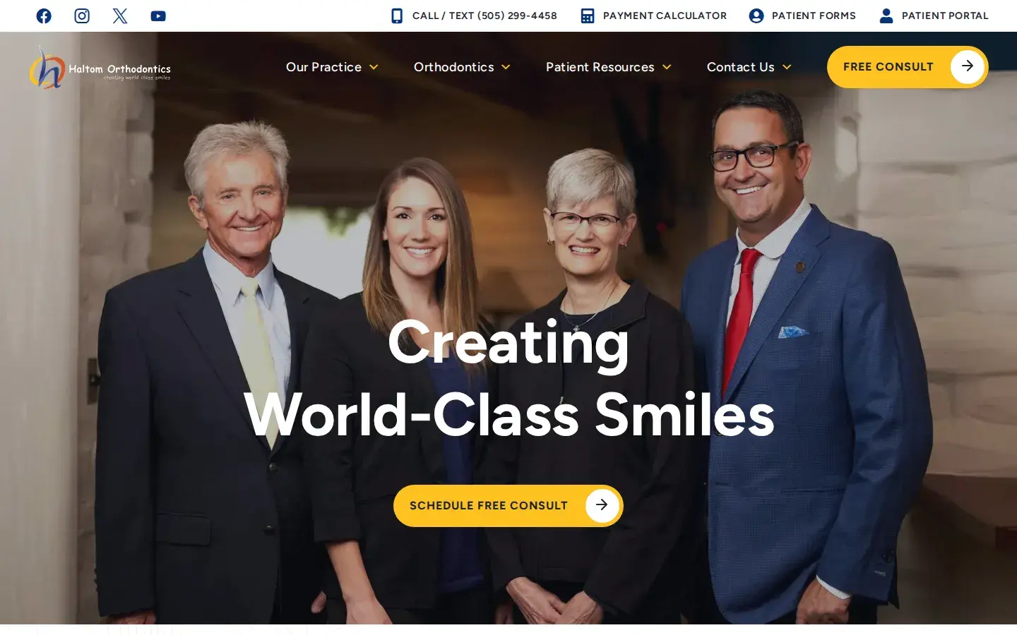 Homepage preview of Haltom Orthodontics LLC