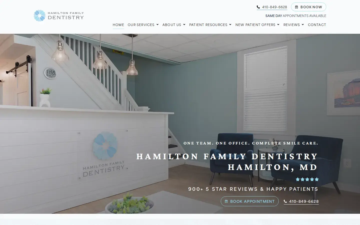 Homepage preview of Hamilton Family Dentistry of Erin Wolfson, DDS