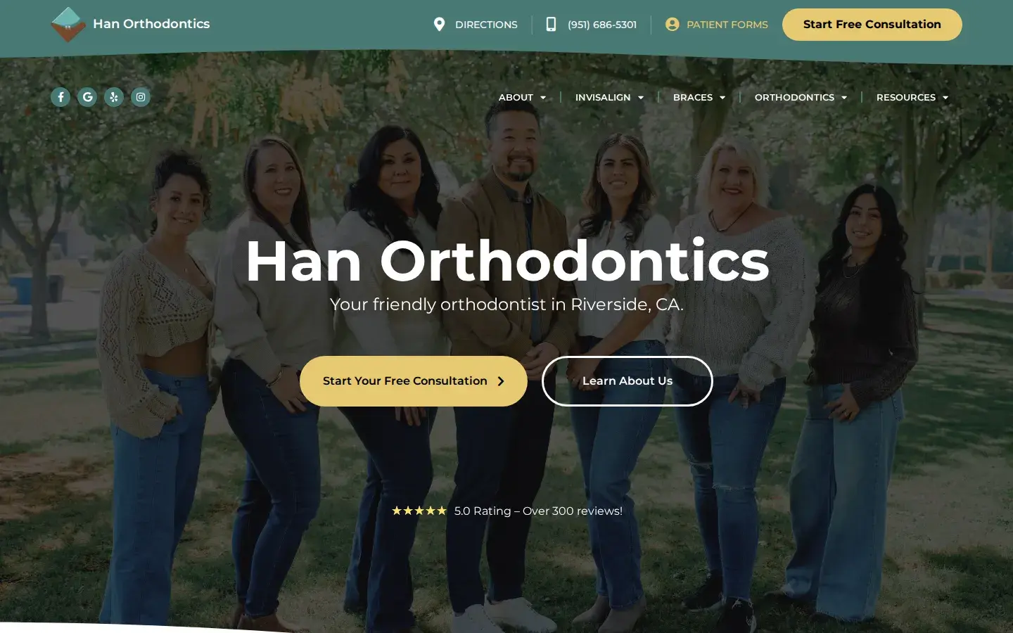 Homepage preview of Han Orthodontics