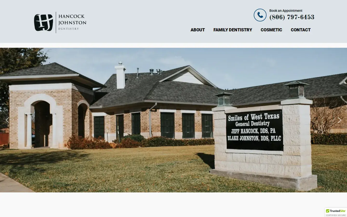 Homepage preview of Hancock and Johnston