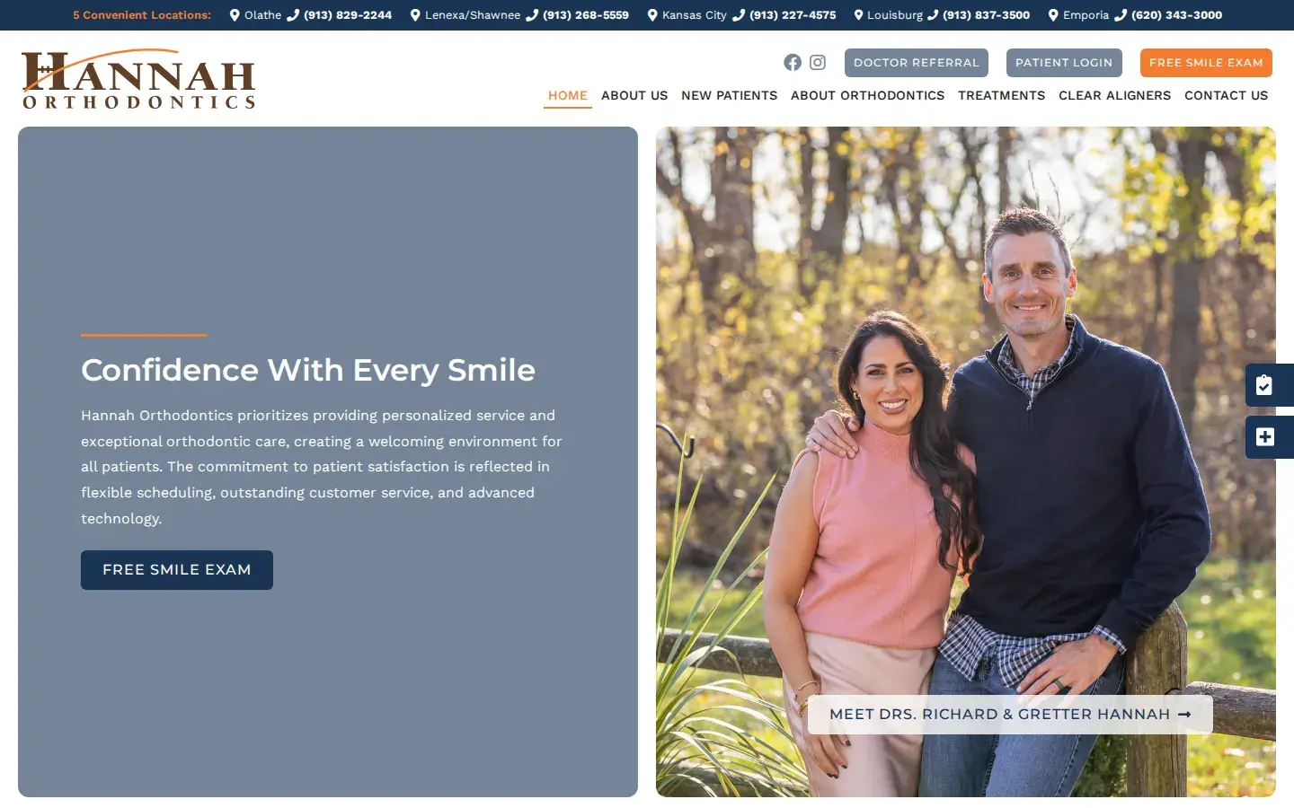 Homepage preview of Hannah Orthodontics