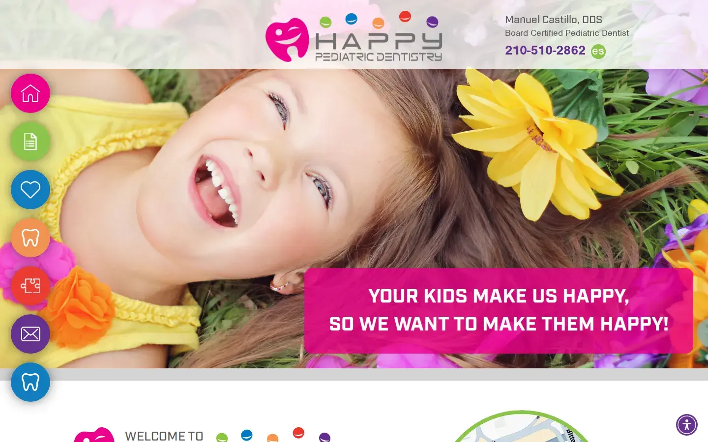 Homepage preview of Happy Pediatric Dentistry