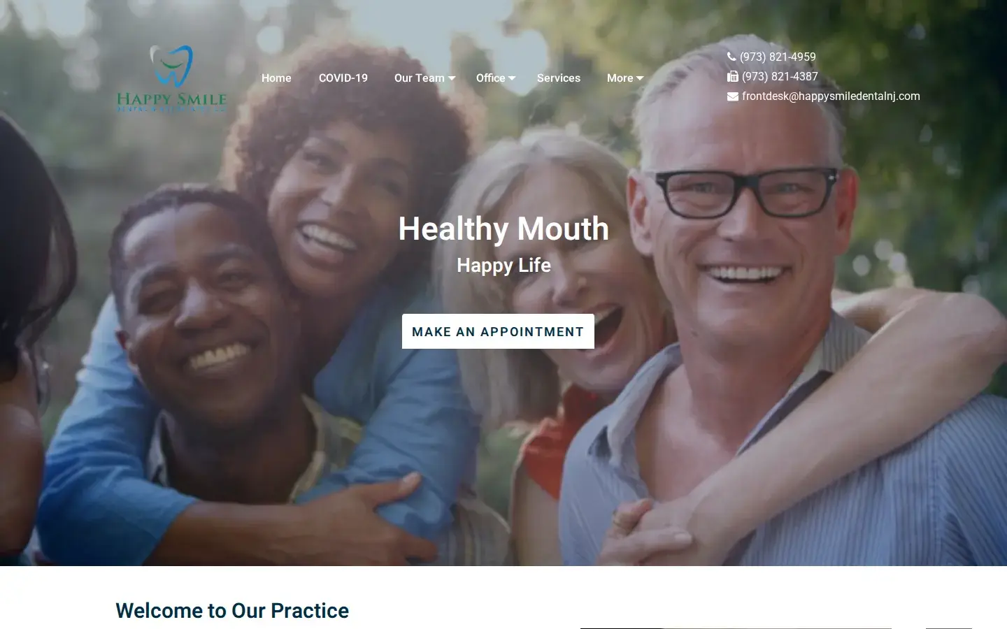 Homepage preview of Happy Smile Dental & Associates
