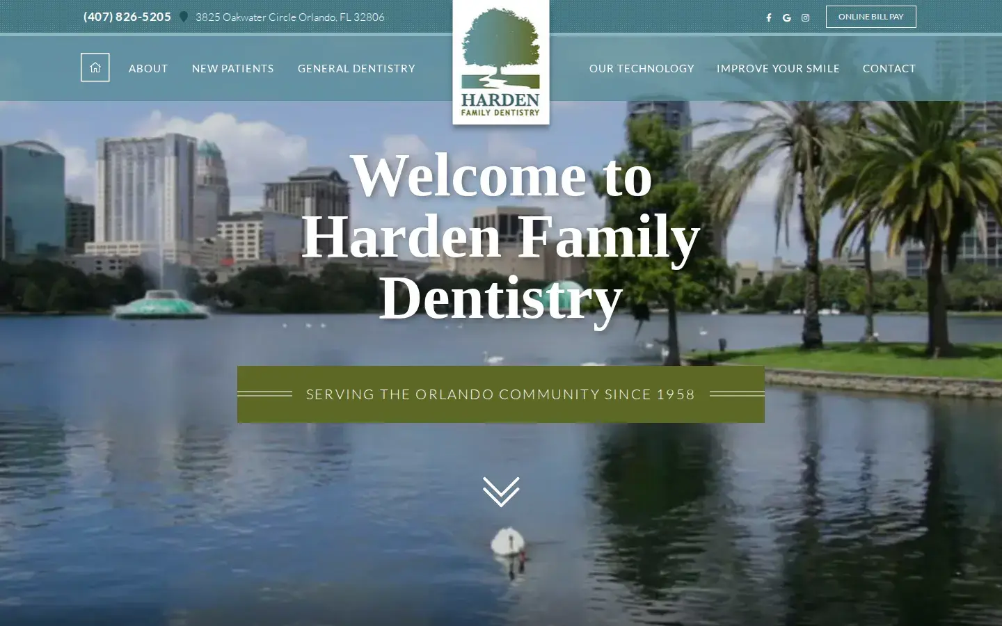 Homepage preview of Harden Family Dentistry