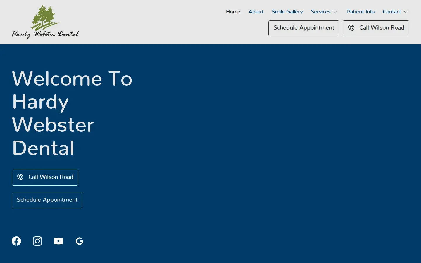 Homepage preview of Hardy Webster Dental