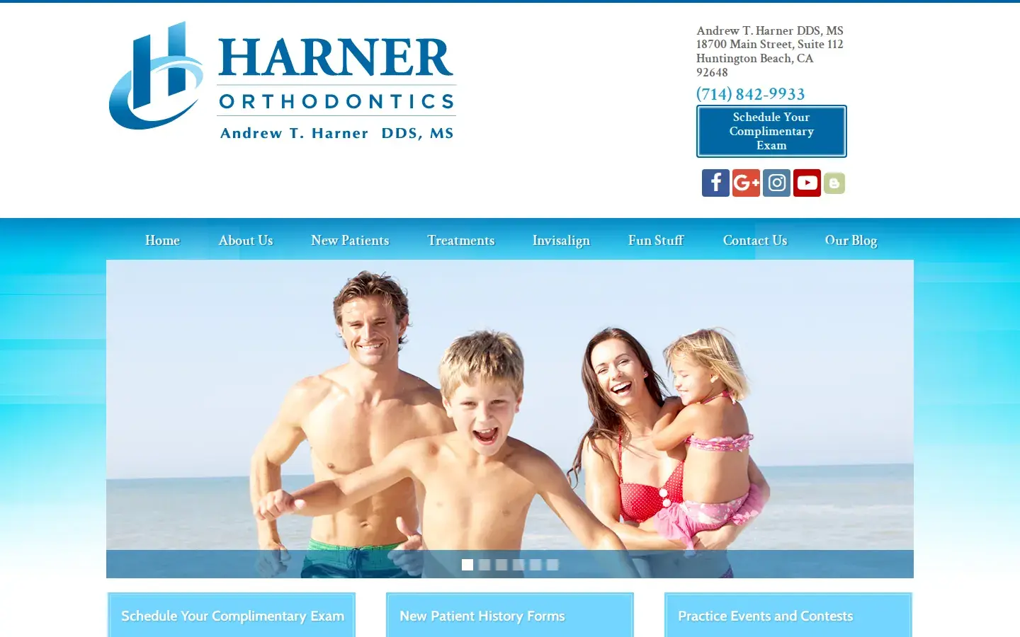 Homepage preview of Harner Orthodontics