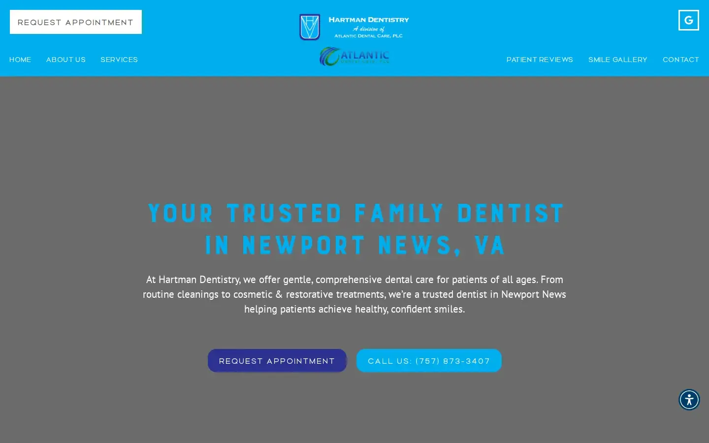 Homepage preview of Hartman Dentistry