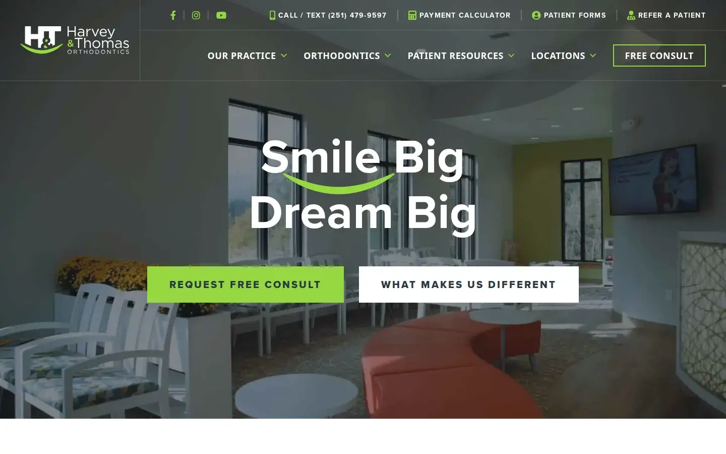 Homepage preview of Harvey and Thomas Orthodontics