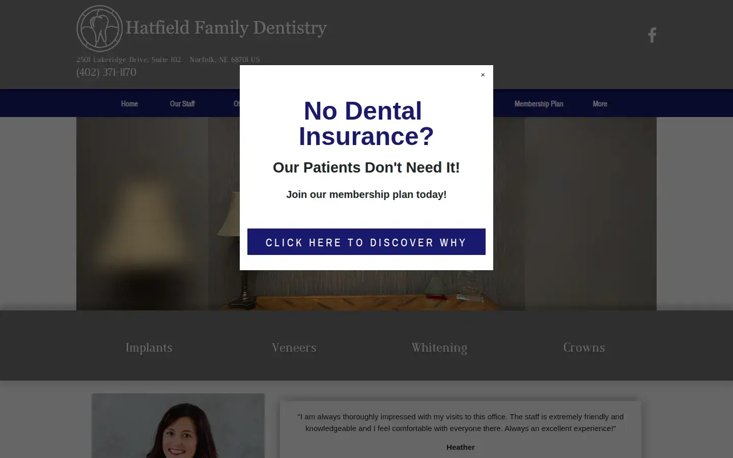 Homepage preview of Hatfield Family Dentistry