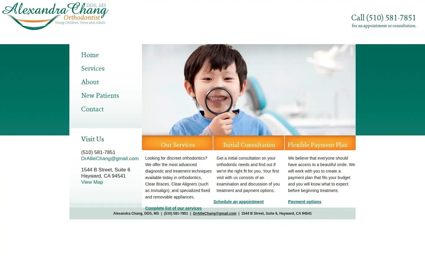 Homepage preview of Hayward Braces