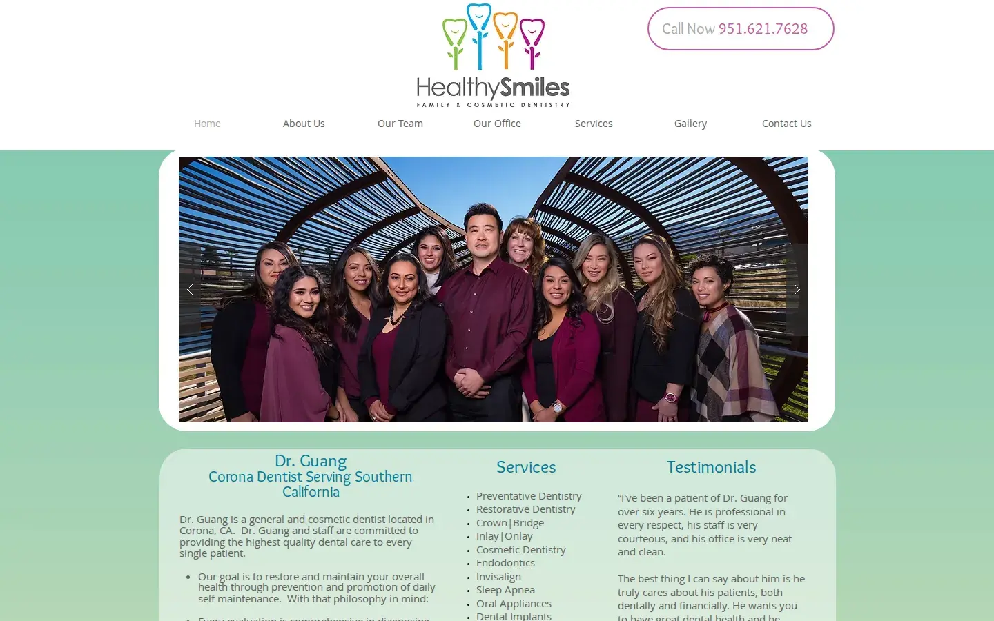 Homepage preview of Healthy Smiles Family and Cosmetic Dentistry