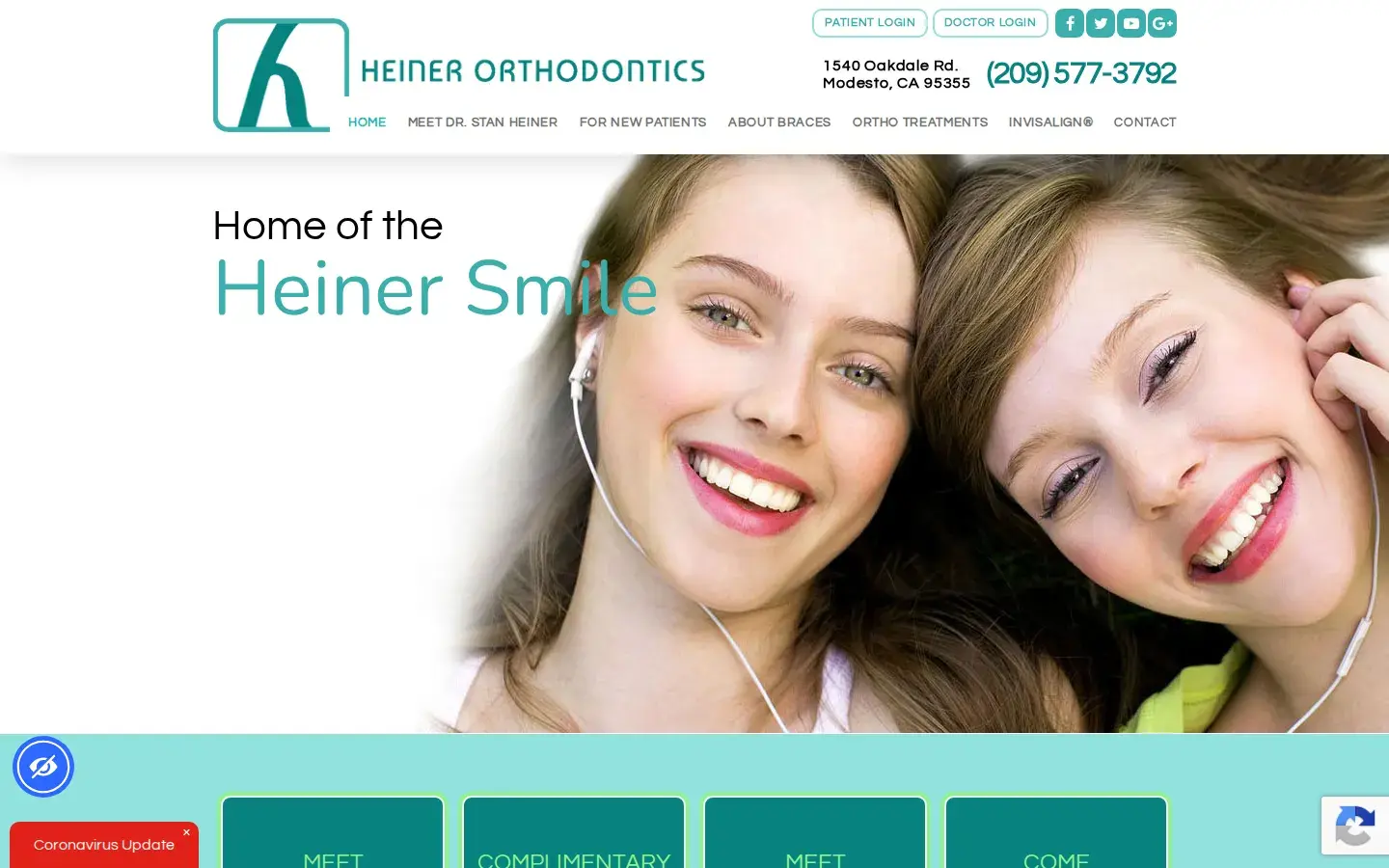 Homepage preview of Heiner Orthodontics