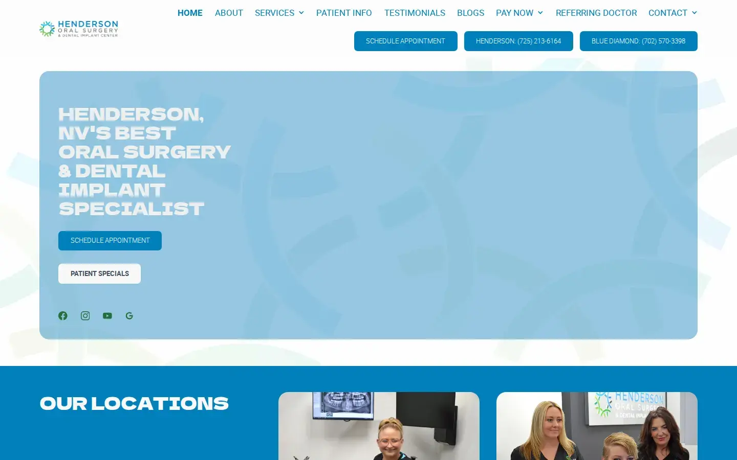 Homepage preview of Henderson Oral Surgery