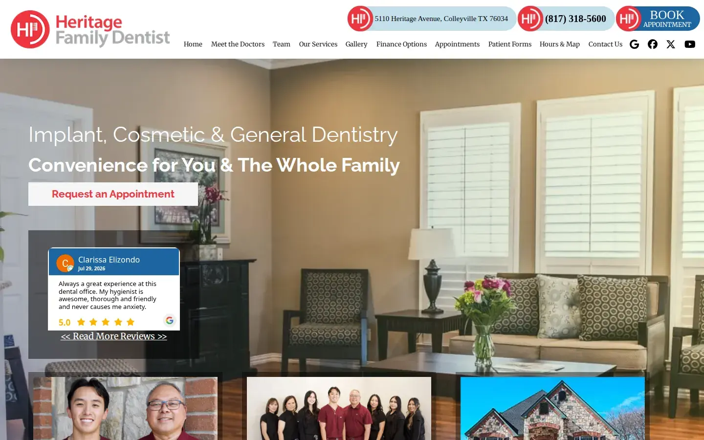 Homepage preview of Heritage Family Dentist