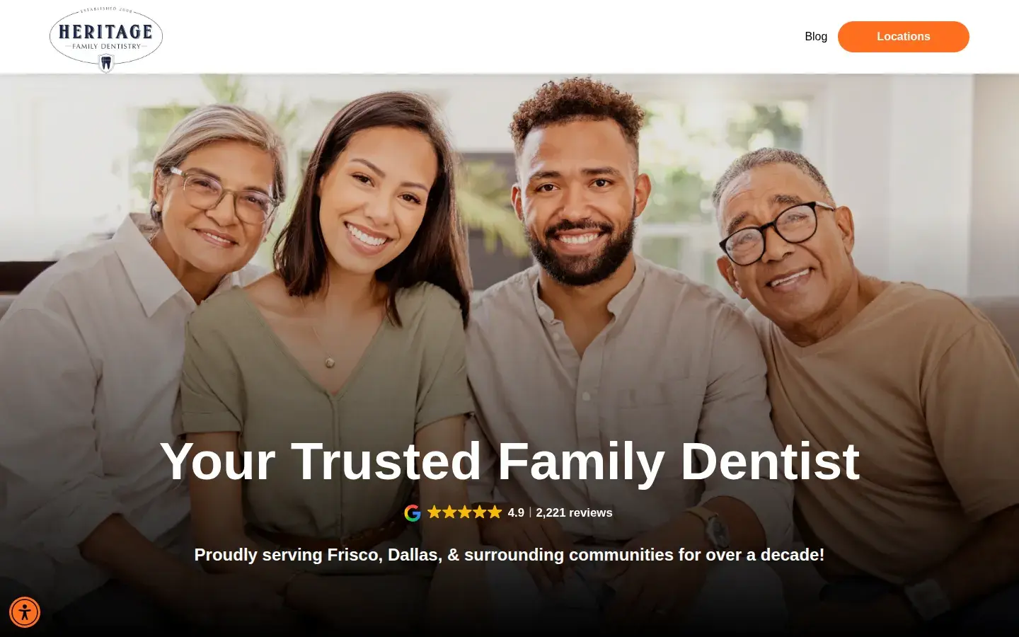 Homepage preview of Heritage Family Dentistry