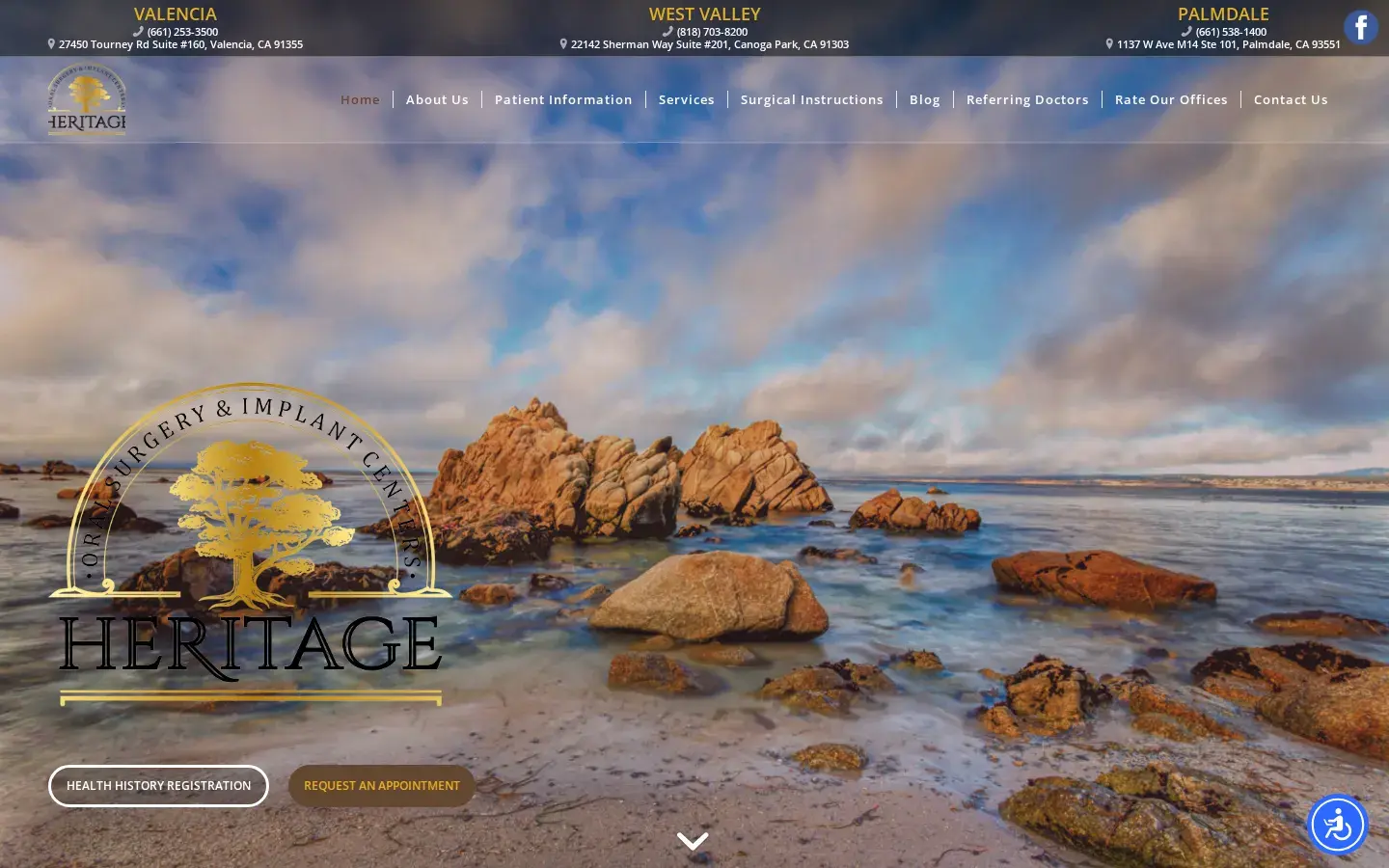 Homepage preview of Heritage Oral Surgery & Implant Centers