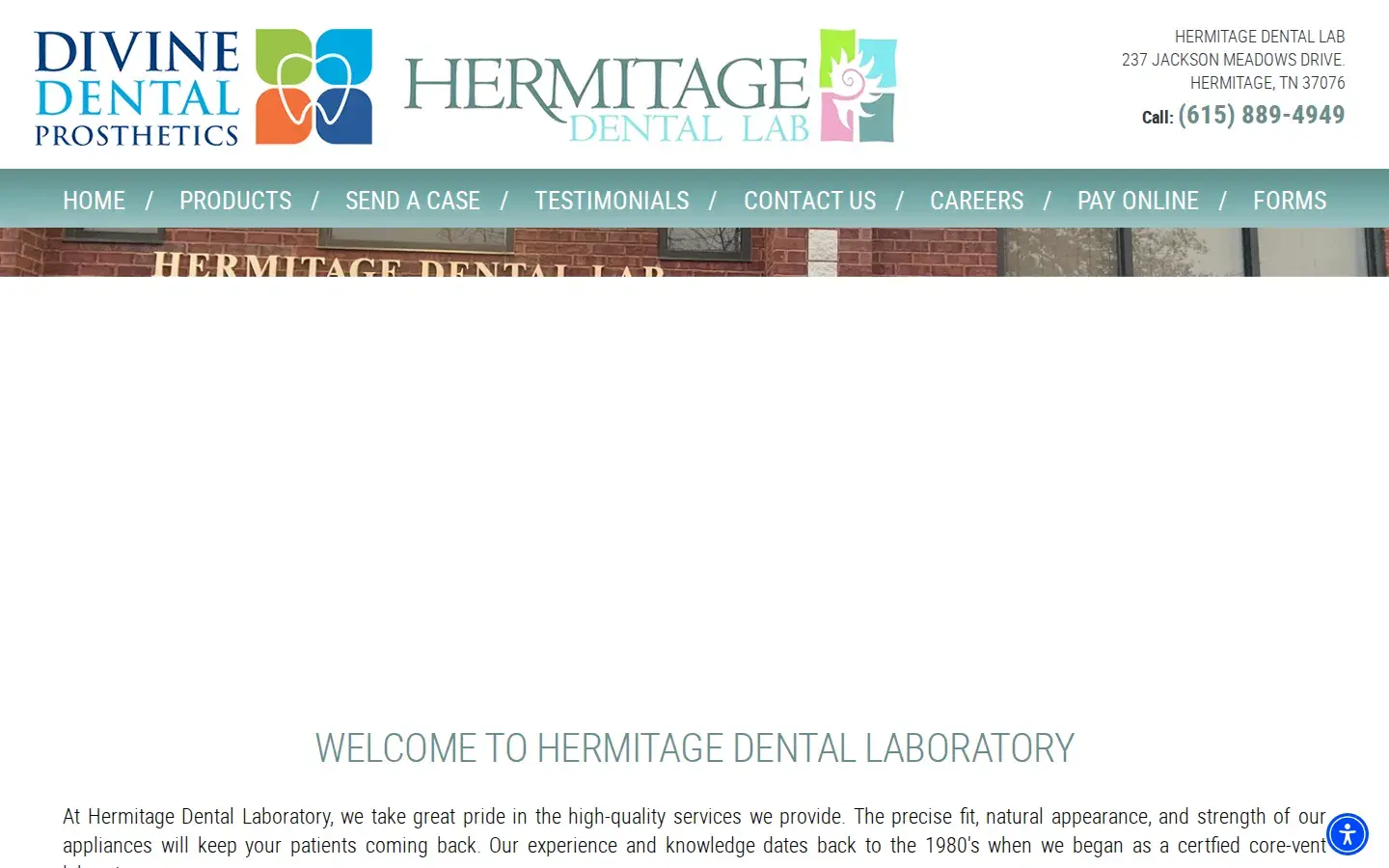 Homepage preview of Hermitage Dental Laboratories