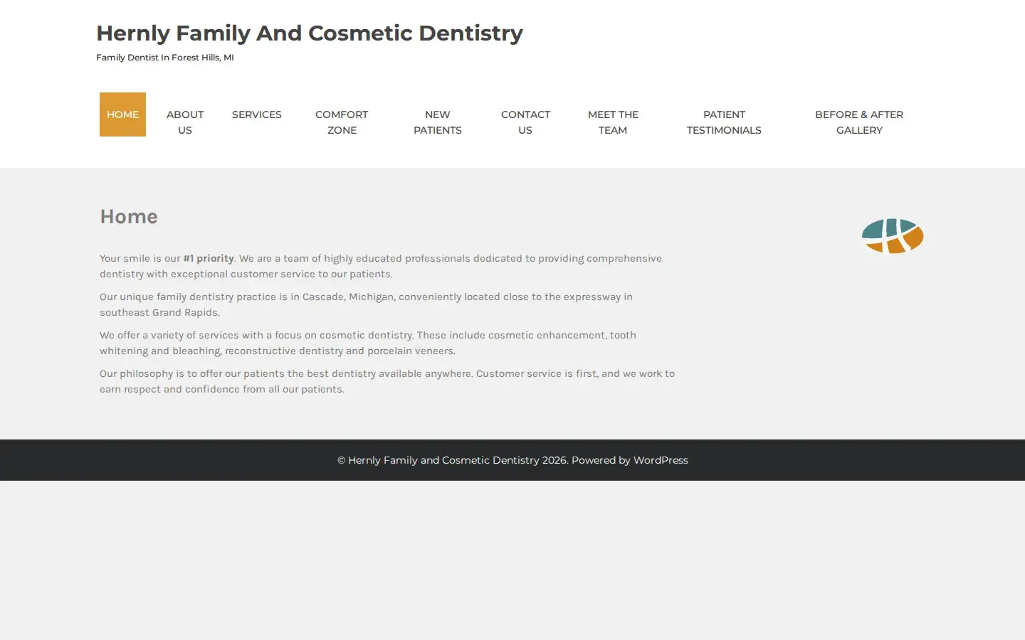 Homepage preview of Hernly Family & Cosmetic Dentistry