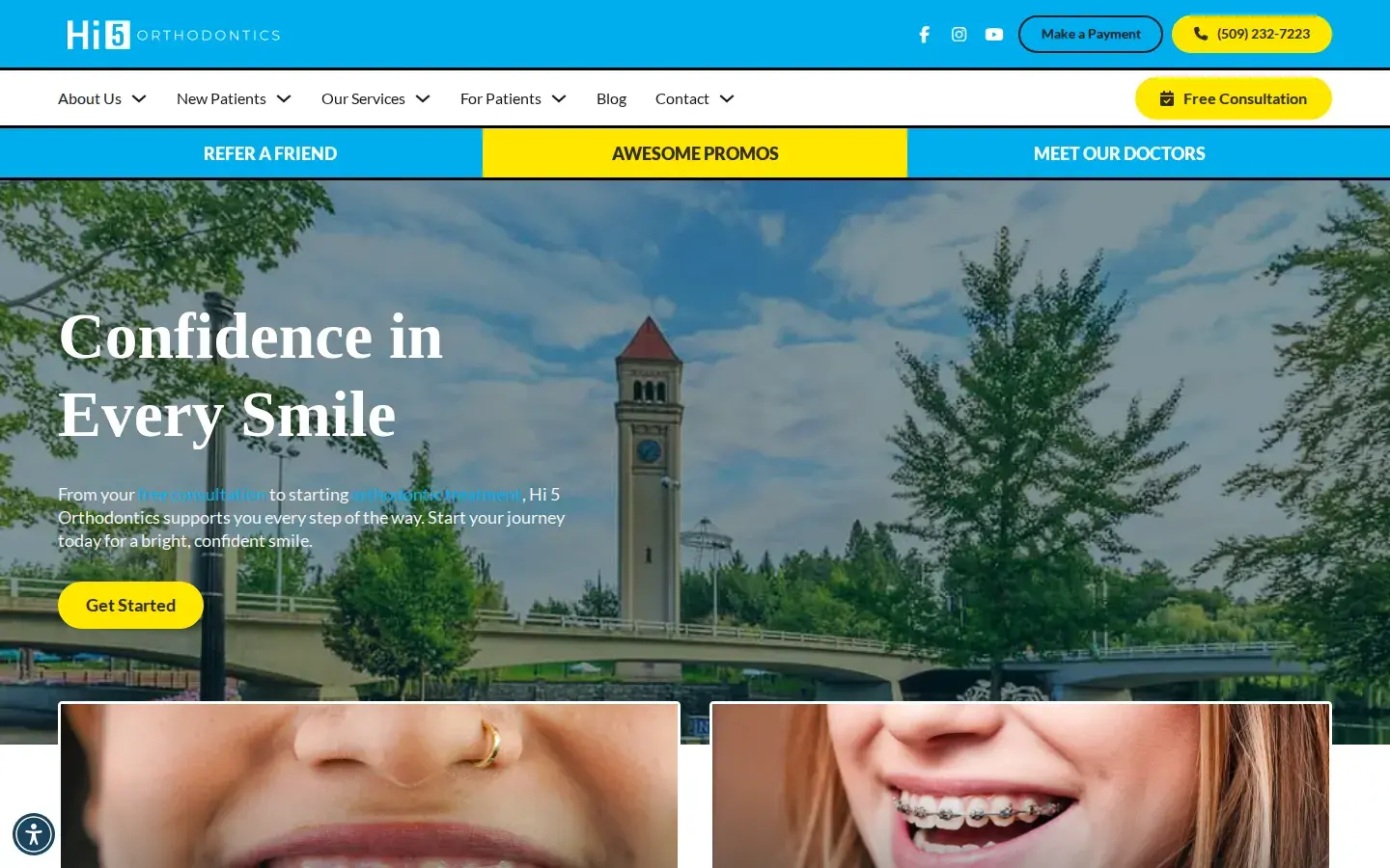 Homepage preview of Hi 5 Orthodontics
