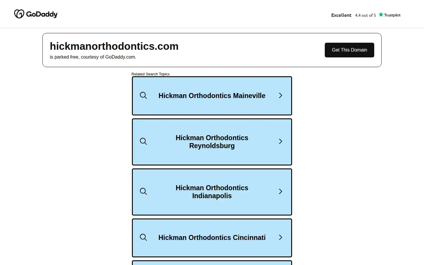 Homepage preview of Hickman Orthodontics