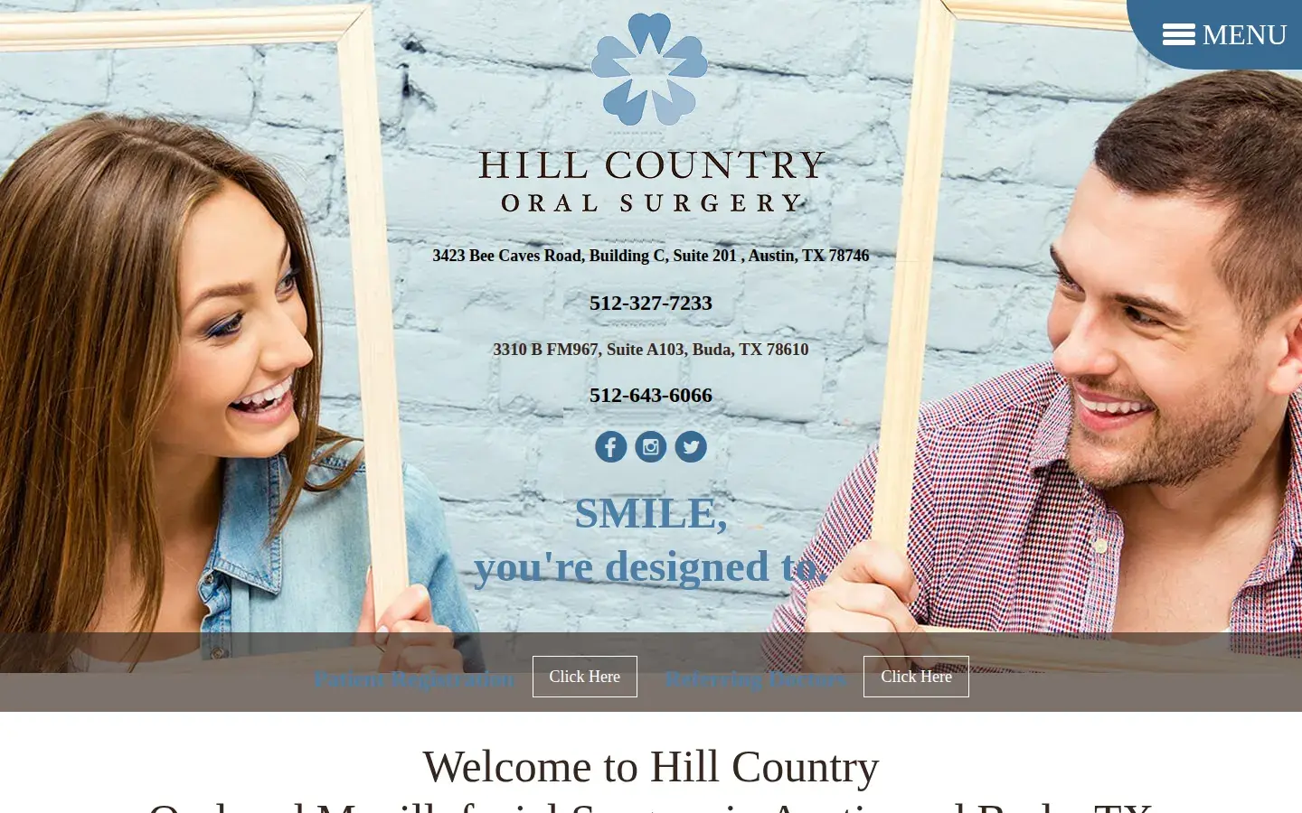 Homepage preview of Hill Country Oral Surgery