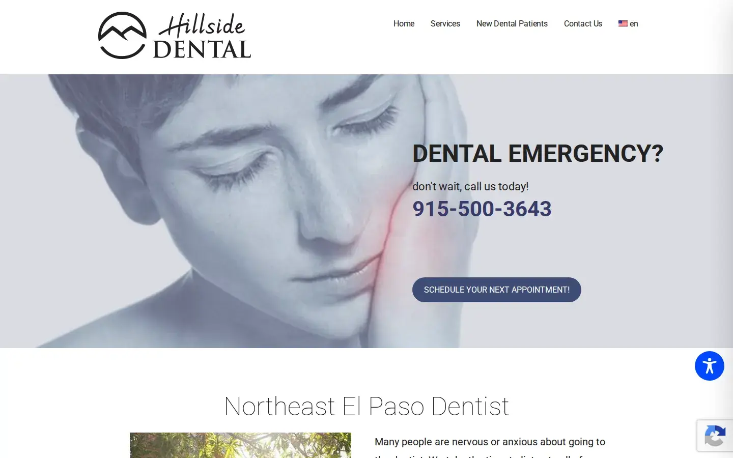 Homepage preview of Hillside Dental
