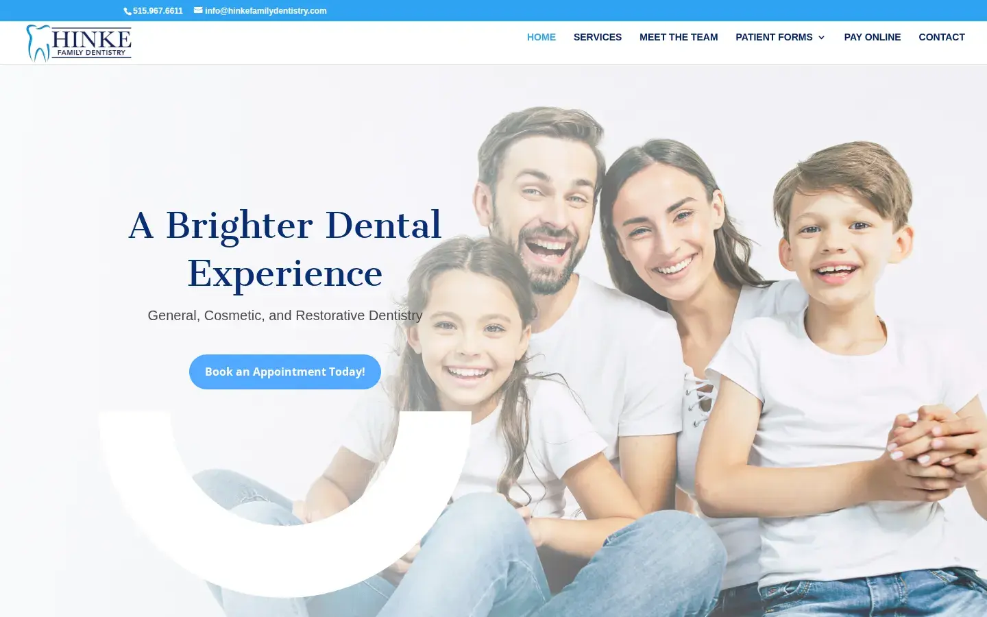 Homepage preview of Hinke Family Dentistry