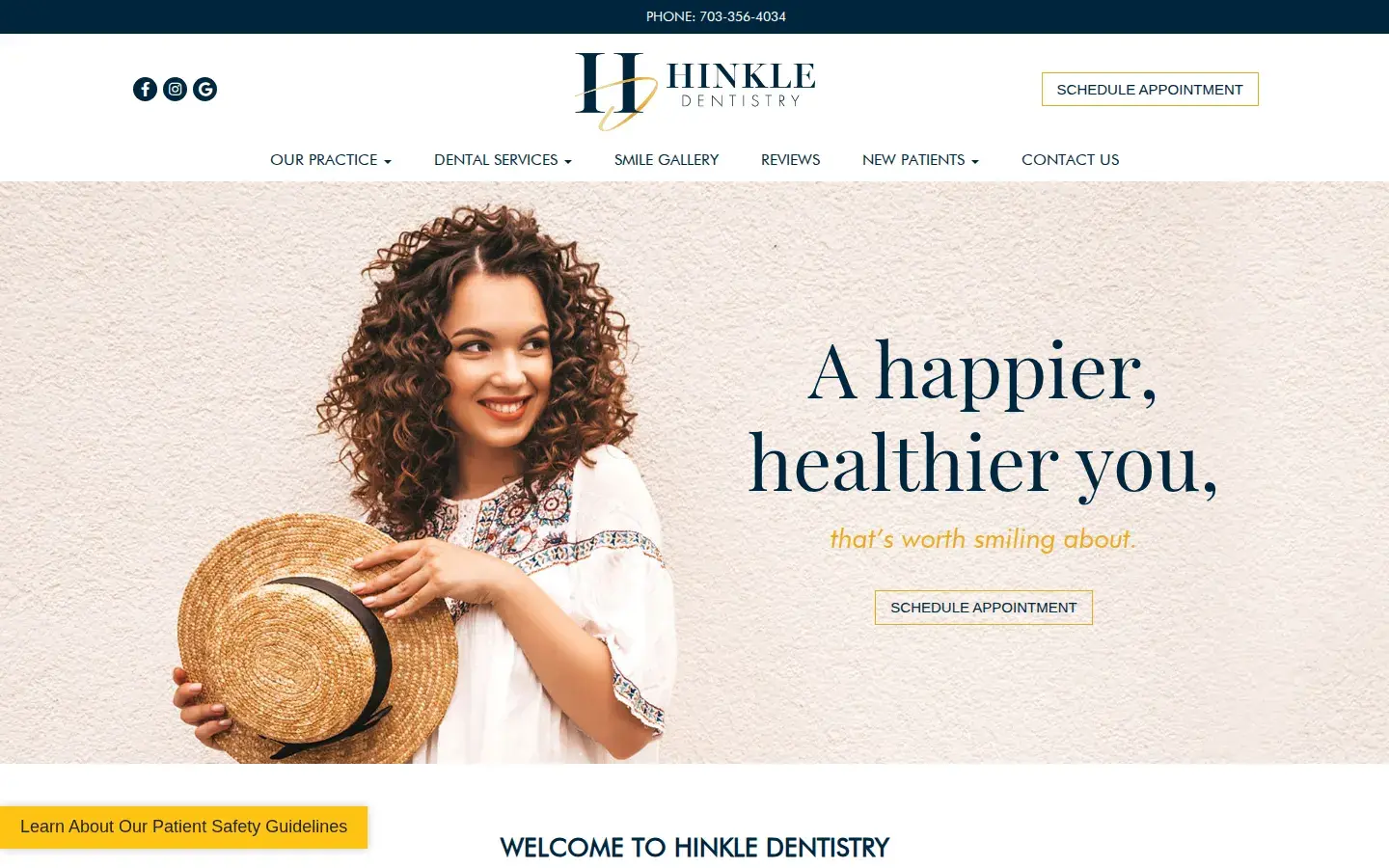 Homepage preview of Hinkle Dentistry