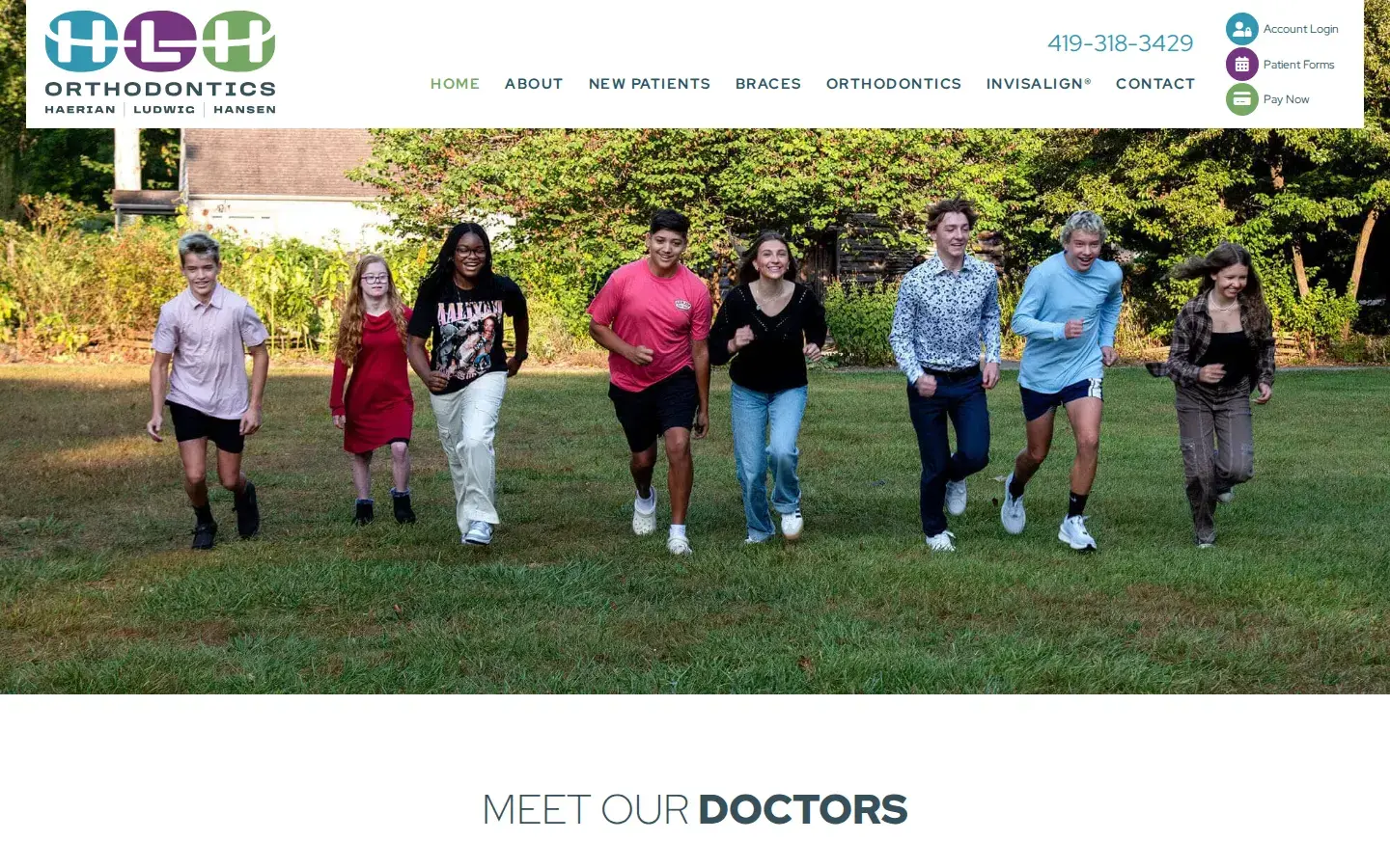 Homepage preview of HLS Orthodontics