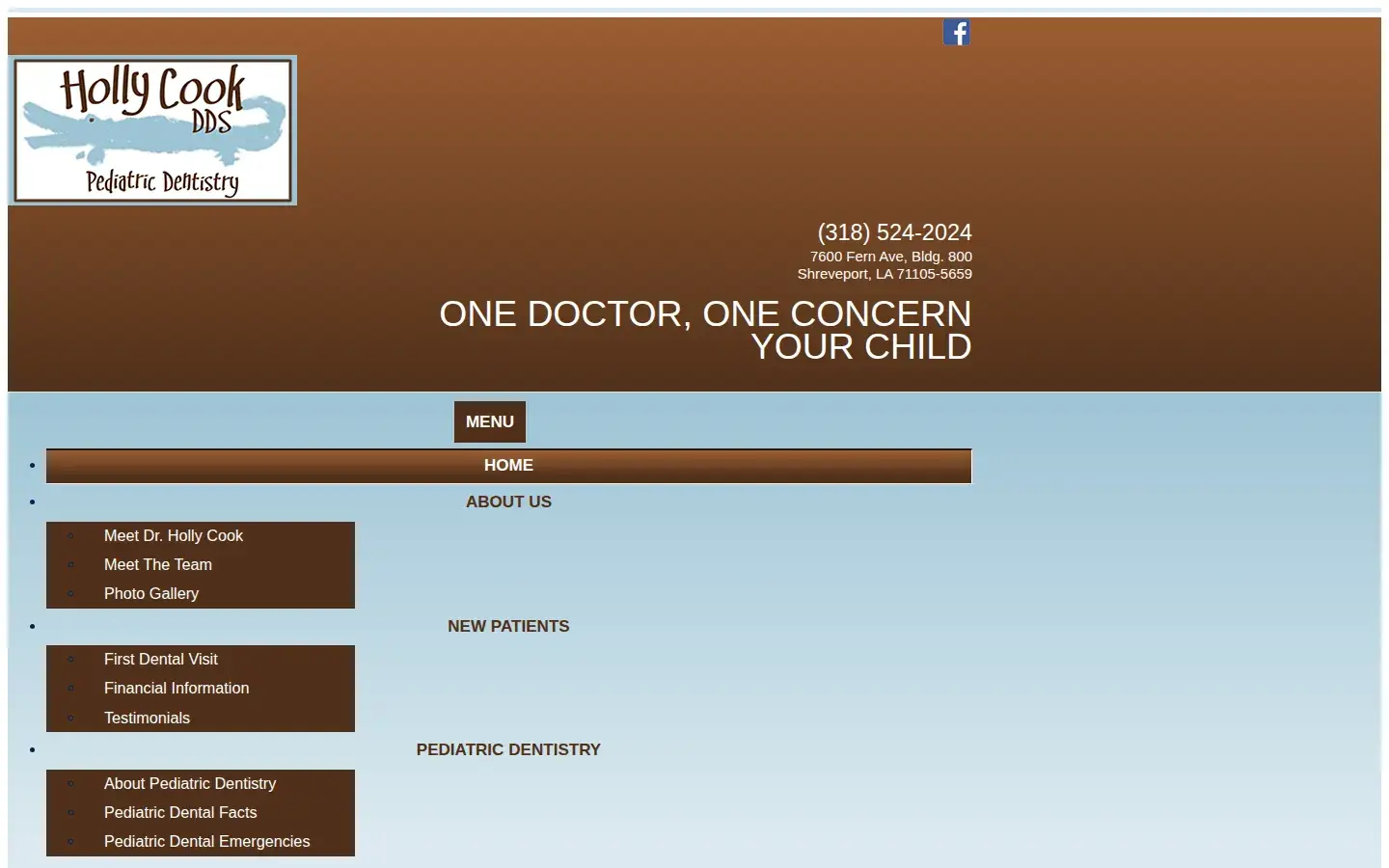 Homepage preview of Holly Cook, DDS