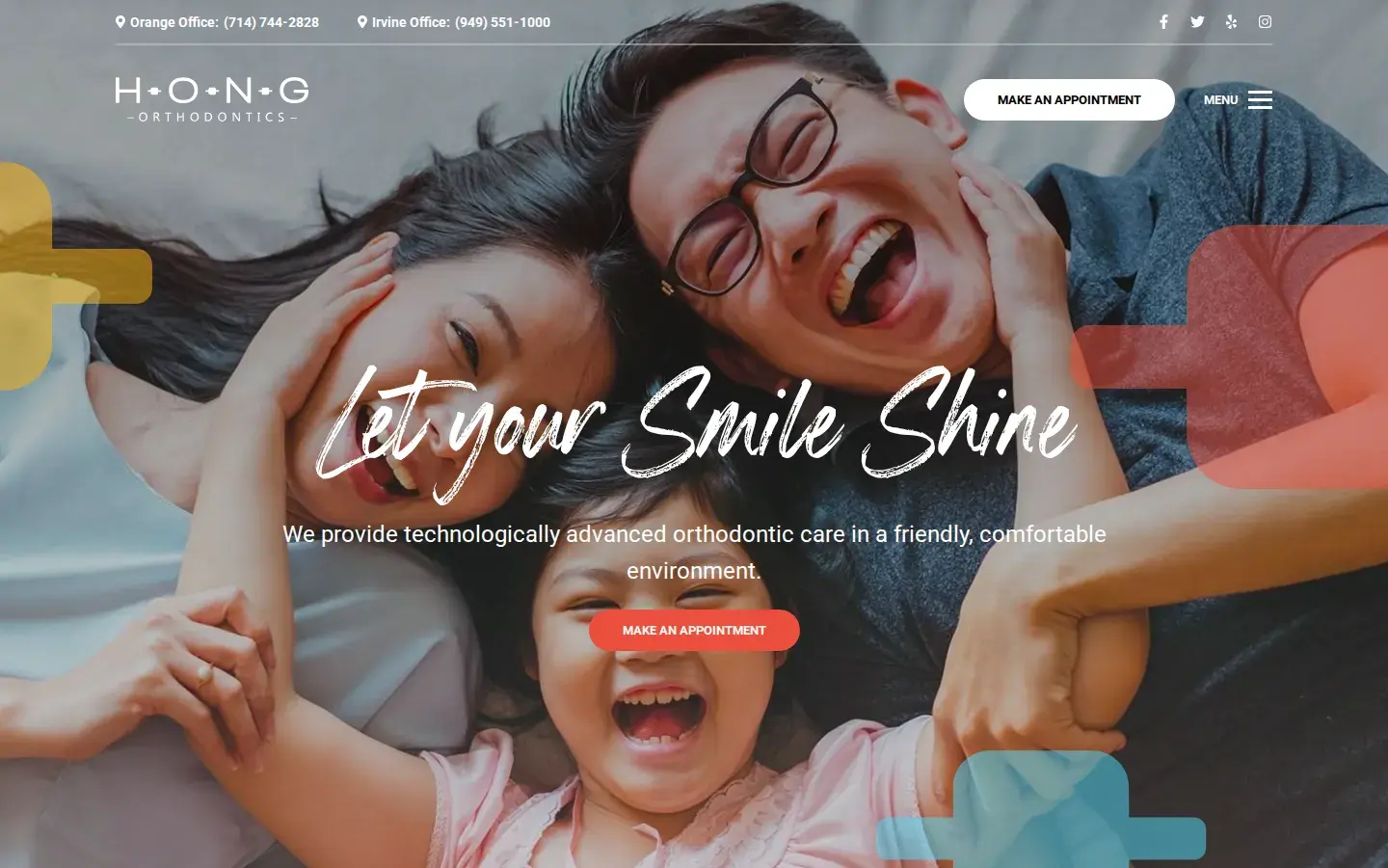 Homepage preview of Hong Orthodontics