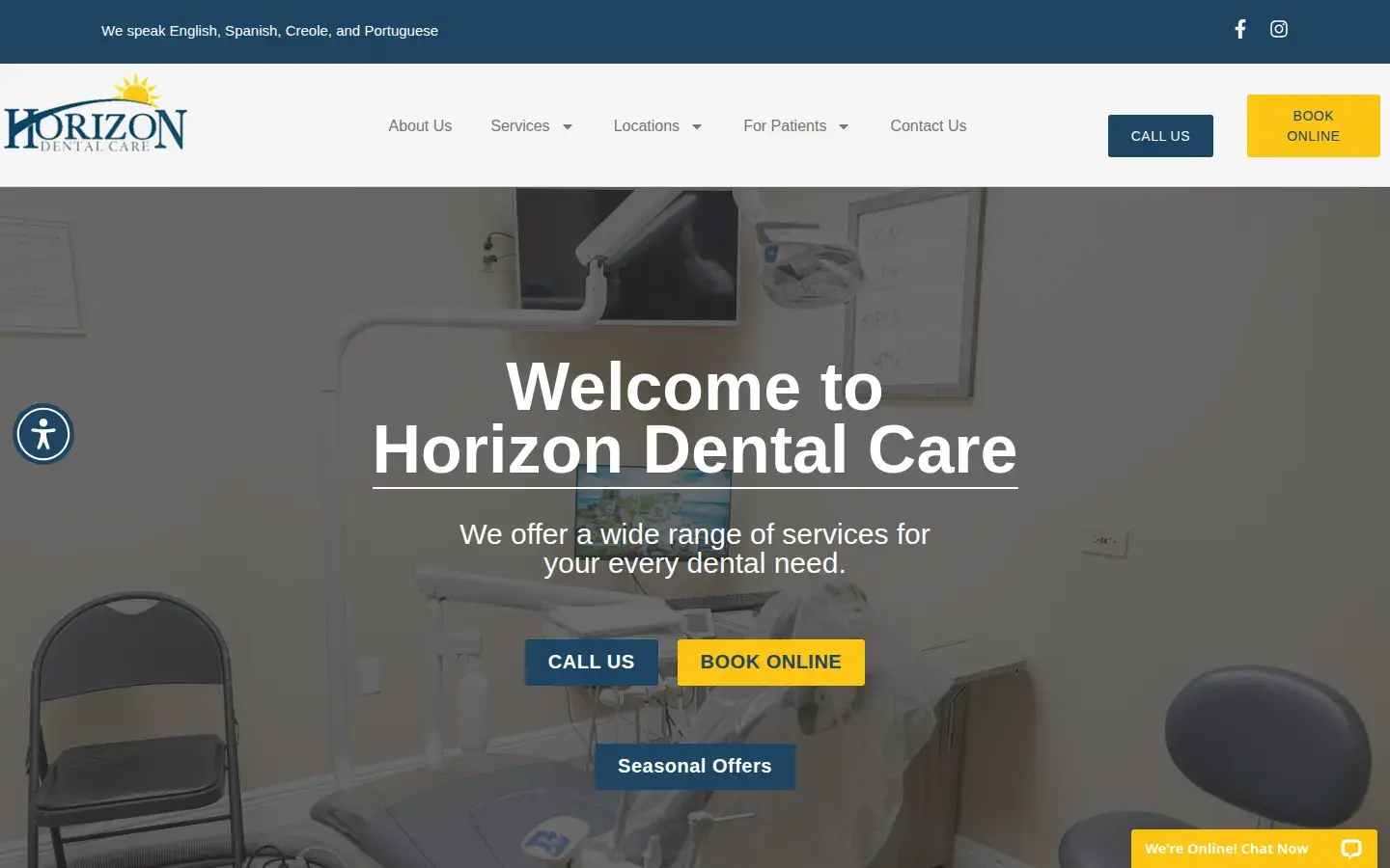 Homepage preview of Horizon Dental Care