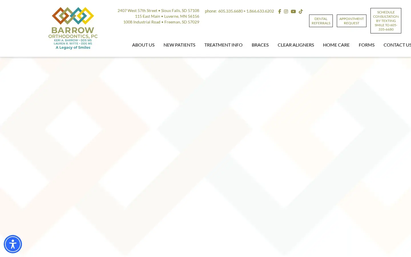 Homepage preview of Horner Barrow Orthodontics
