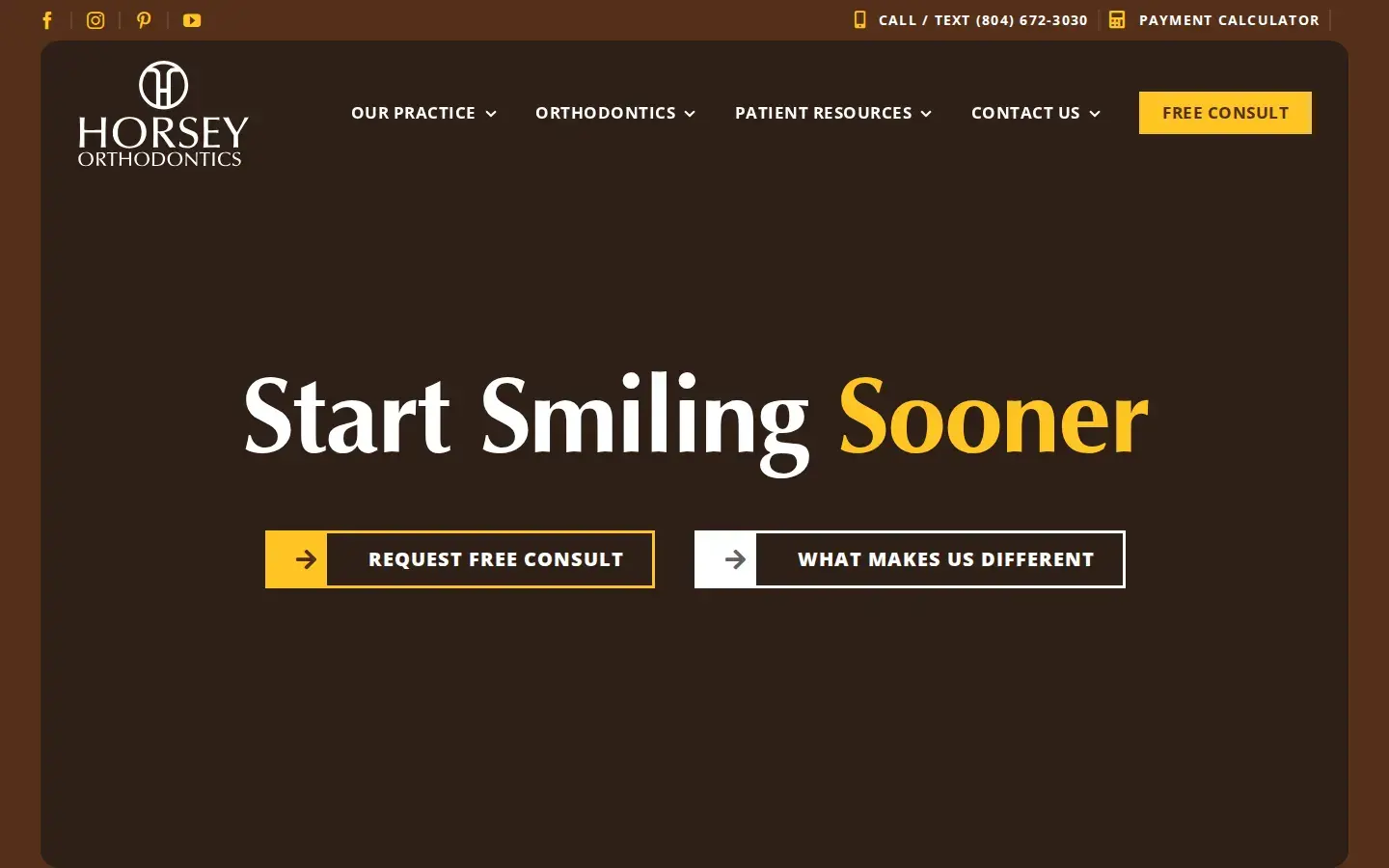 Homepage preview of Horsey Orthodontics of Richmond