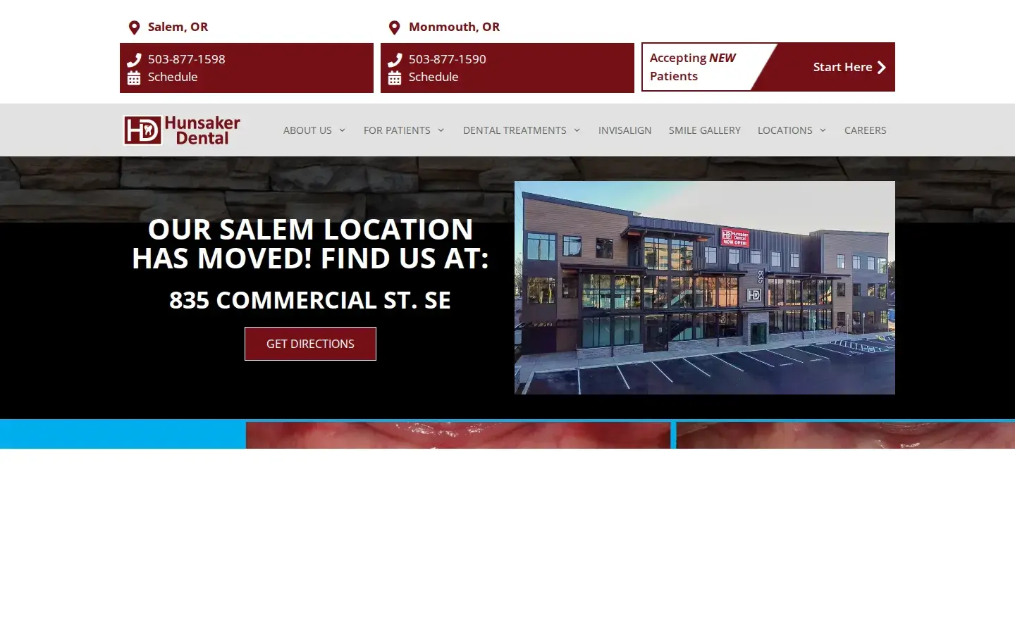Homepage preview of Hunsaker Dental