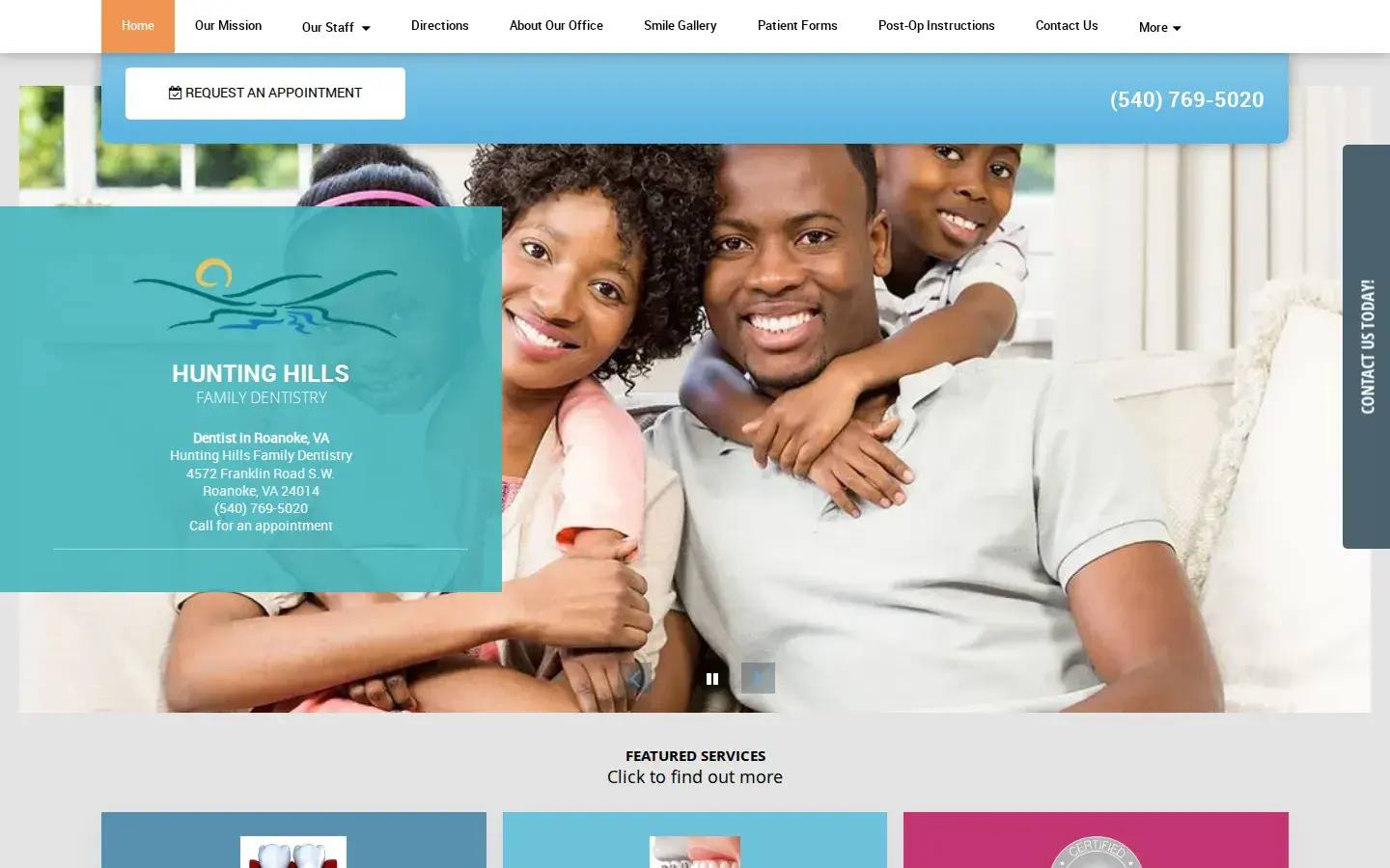 Homepage preview of Hunting Hills Family Dentistry