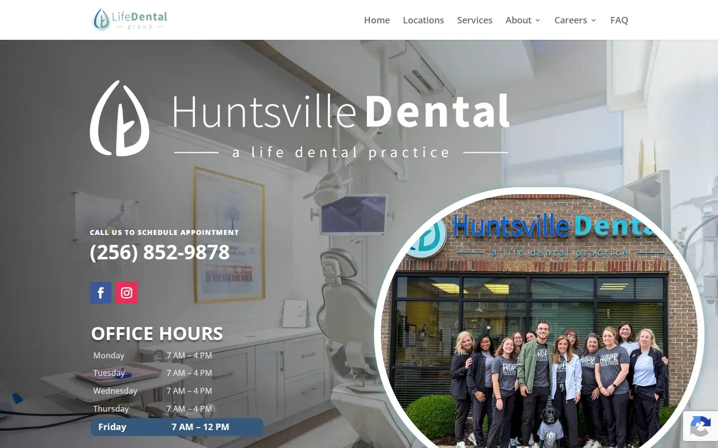Homepage preview of Huntsville Dental