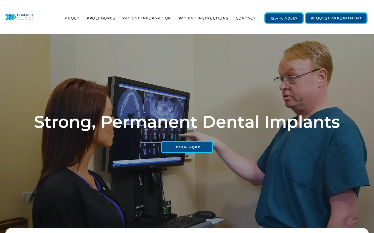 Homepage preview of Huntsville Oral Surgery & Dental Implants
