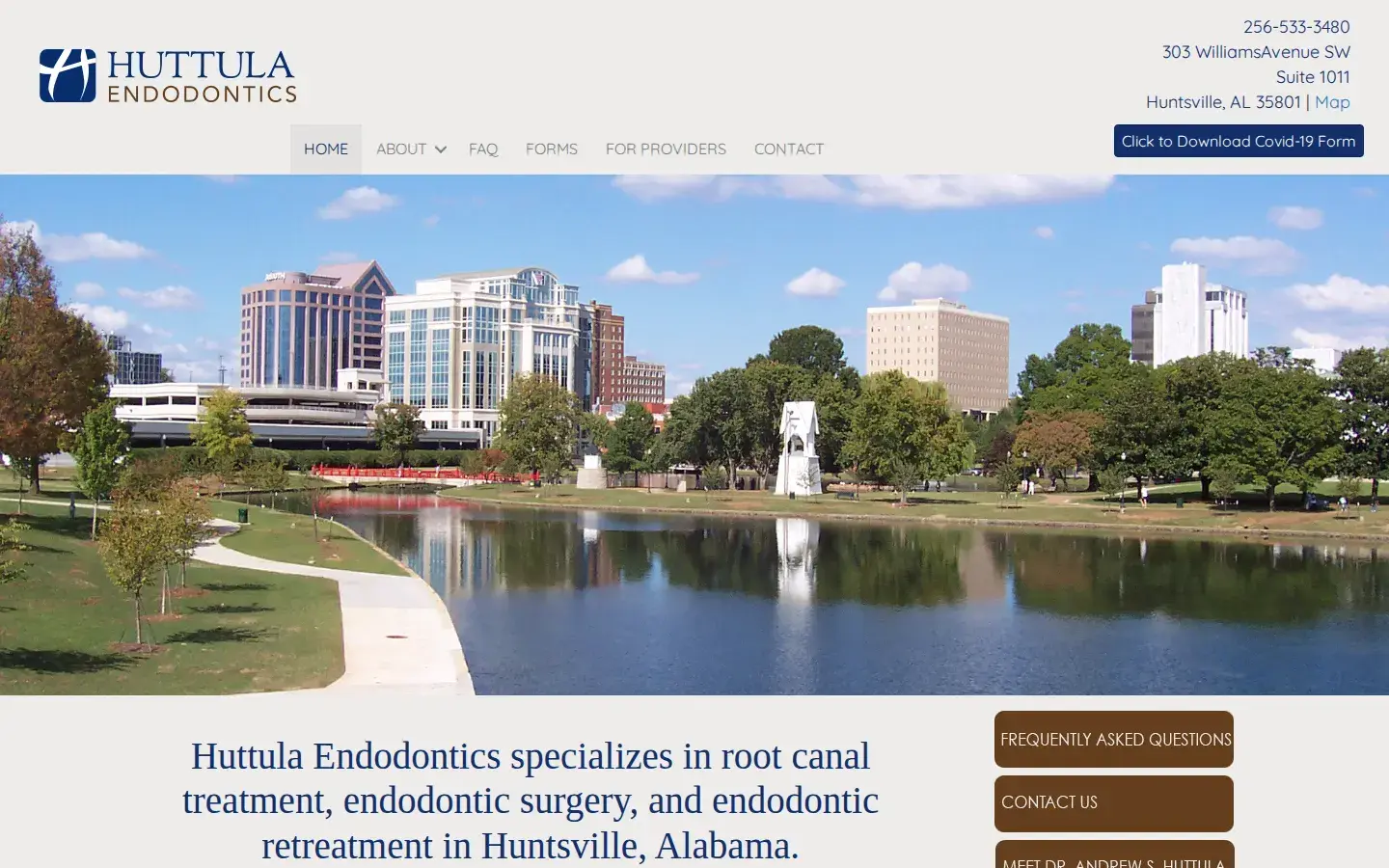 Homepage preview of Huttula Endodontics