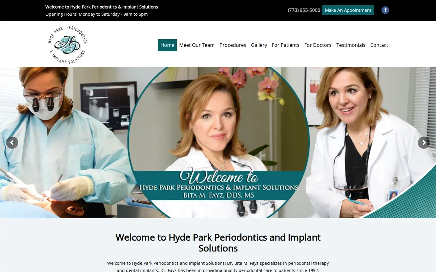 Homepage preview of Hyde Park Periodontics & Implant Solutions