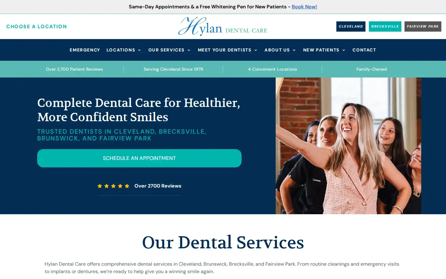 Homepage preview of Hylan Dental Care – Cleveland