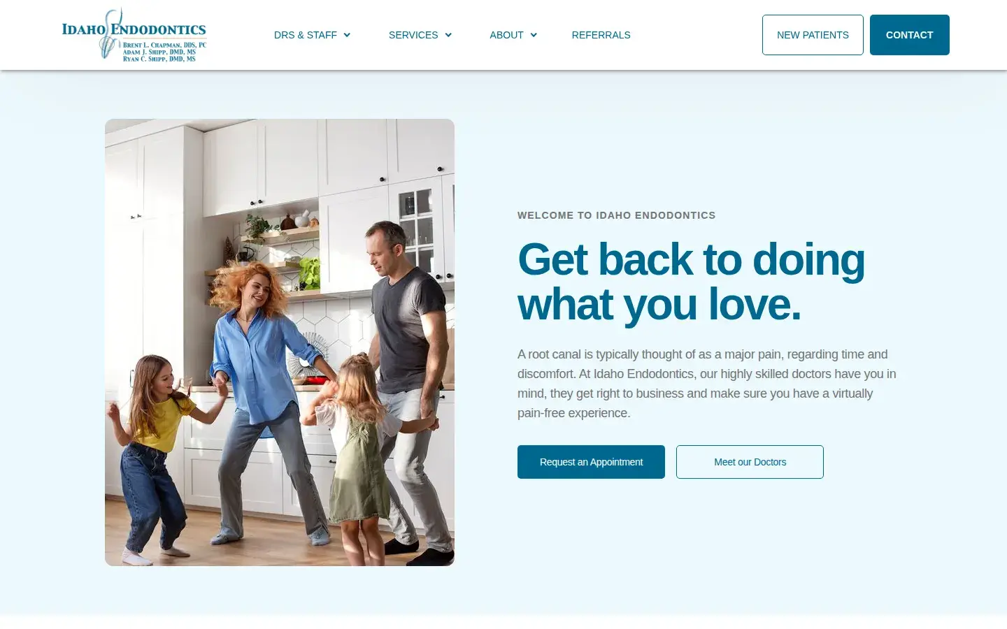 Homepage preview of Idaho Endodontics
