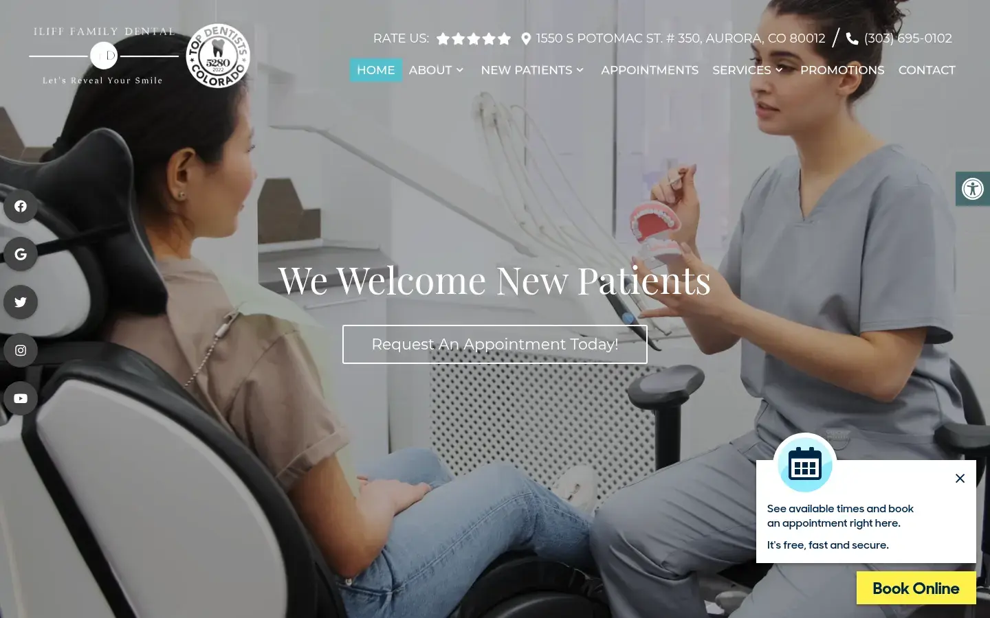 Homepage preview of Iliff Family Dental