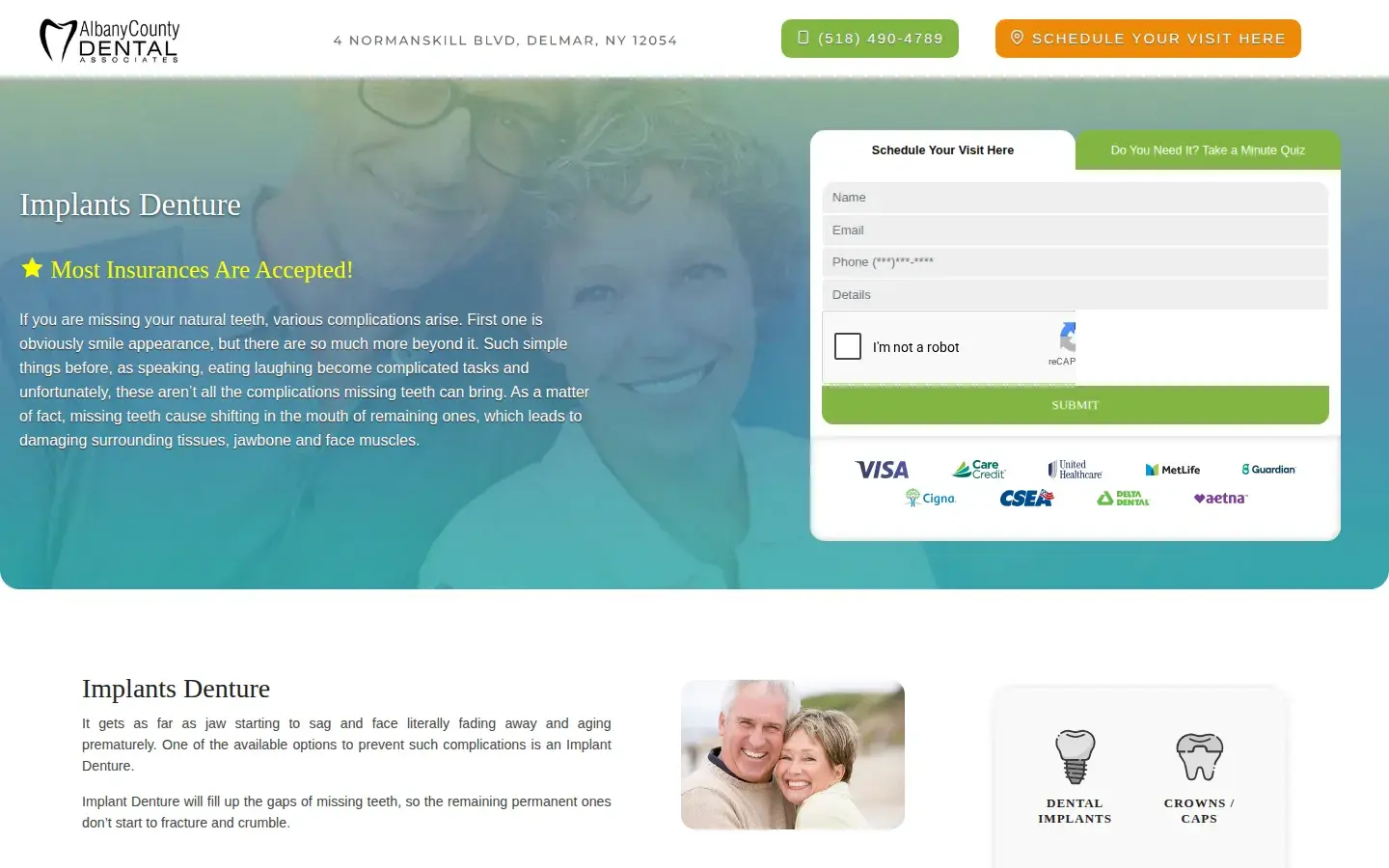 Homepage preview of Implants Denture Albany