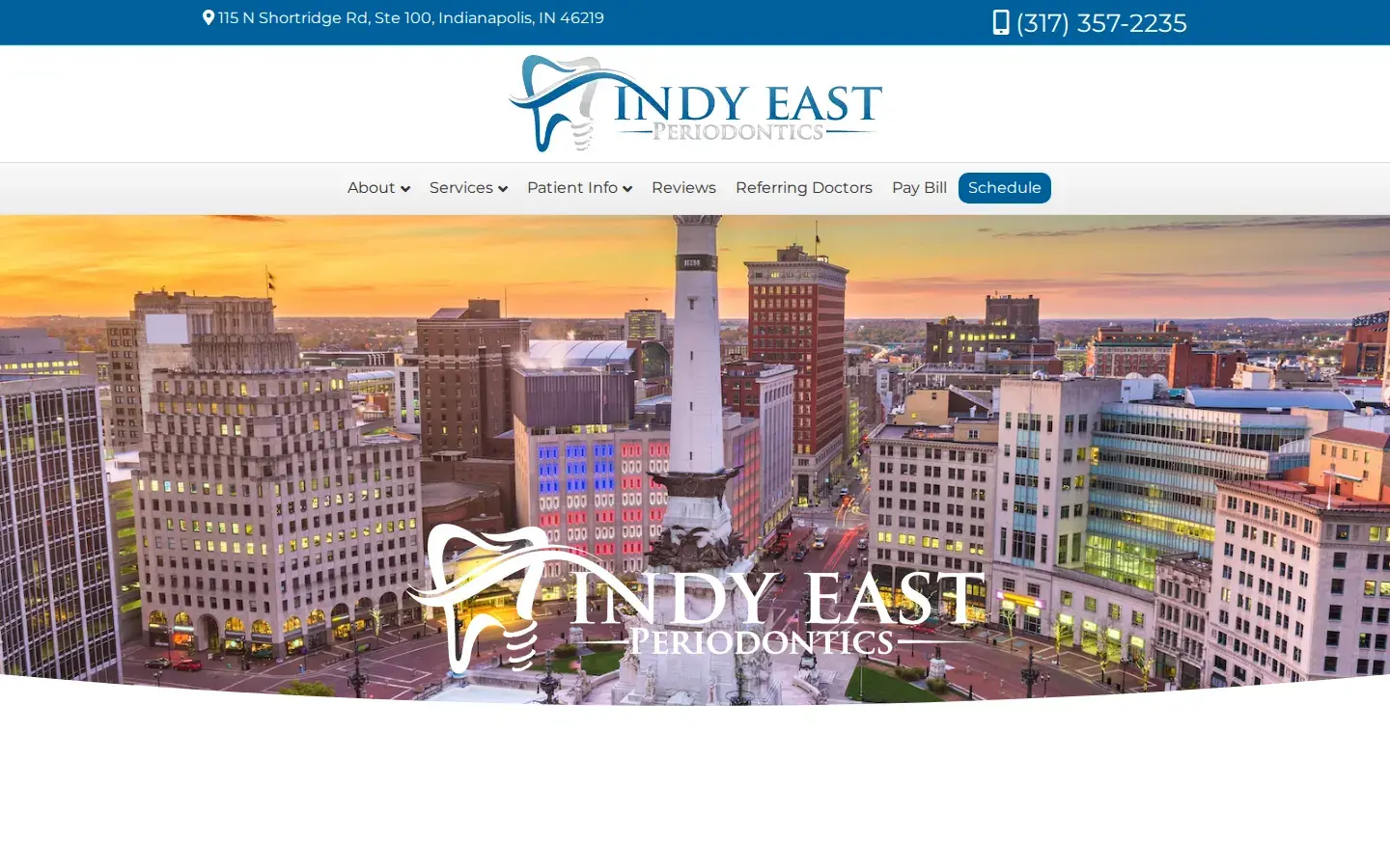 Homepage preview of Indy East Perio: Brittany A. Lane, DDS, MSD