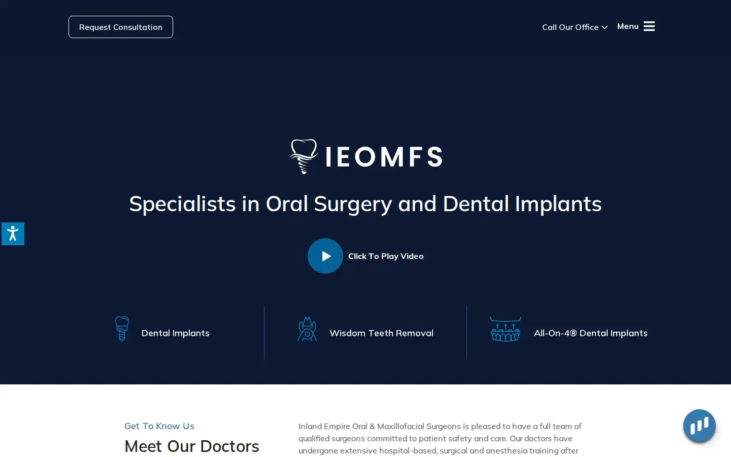 Homepage preview of Inland Empire Oral and Maxillofacial Surgeons