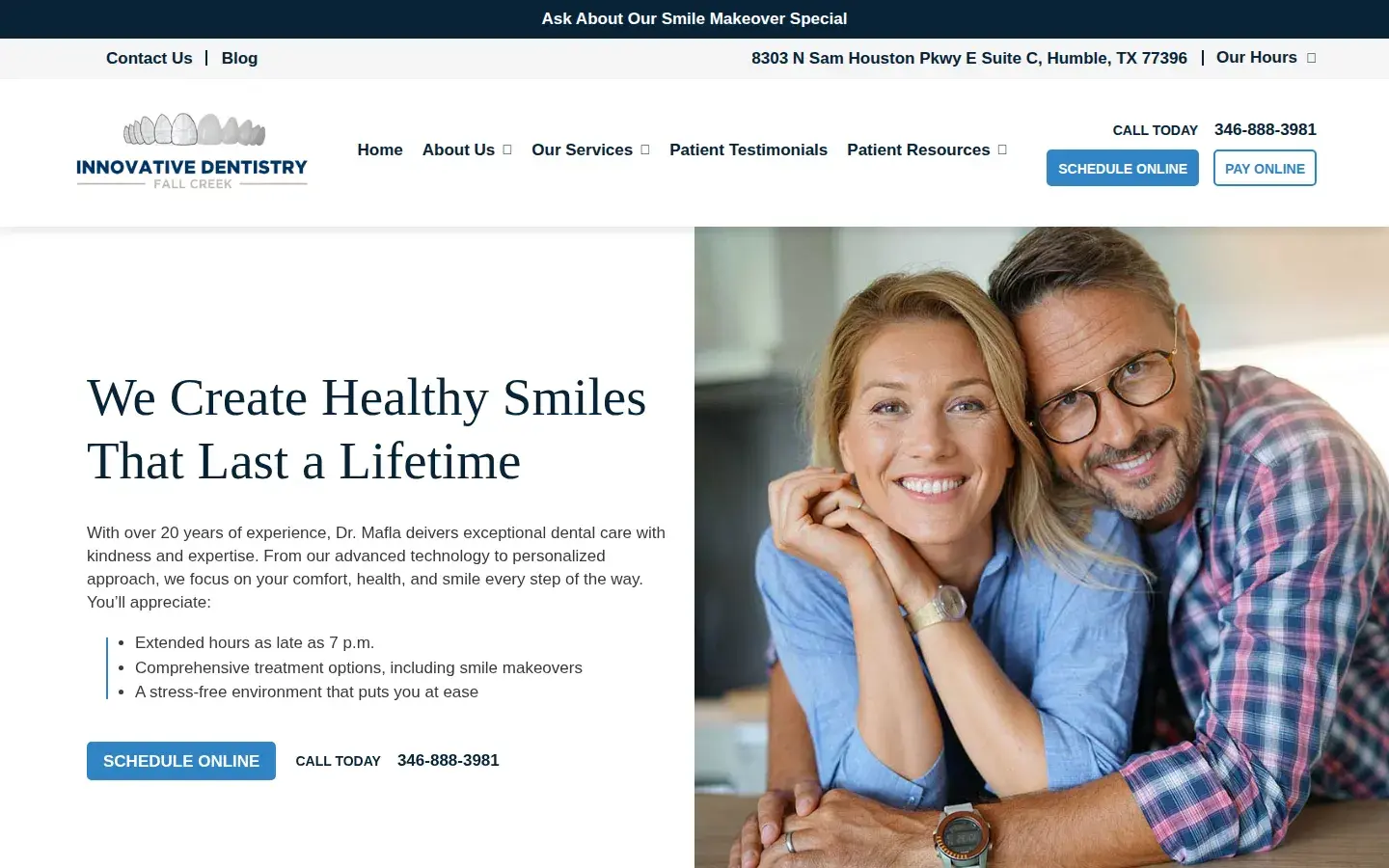 Homepage preview of Innovative Dentistry of Fall Creek