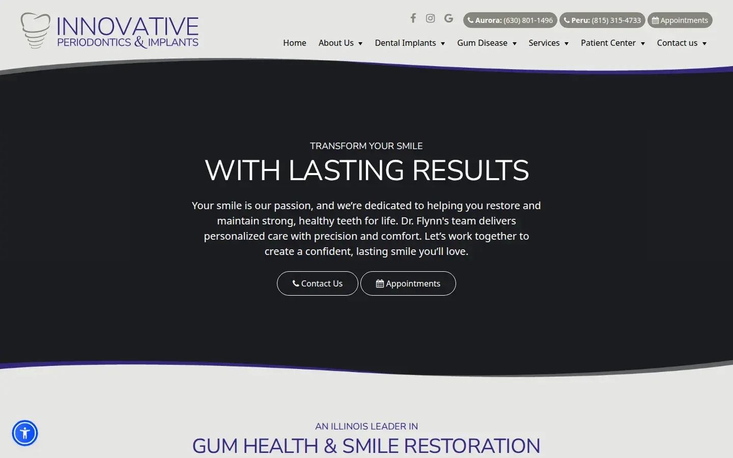 Homepage preview of Innovative Periodontics & Implants: Donald G Flynn, DDS