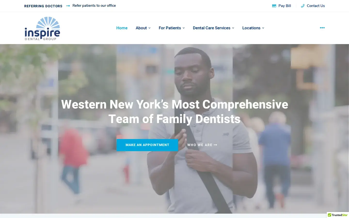 Homepage preview of Inspire Dental Group