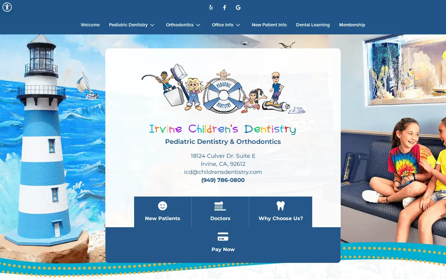 Homepage preview of Irvine Children’s Dentistry